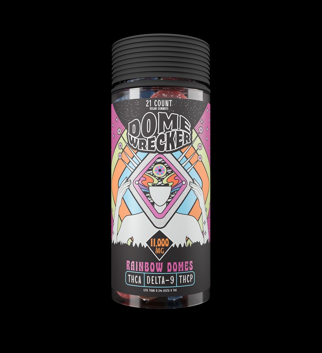 Domewrecker Gummies 21 Count Rainbow Domes