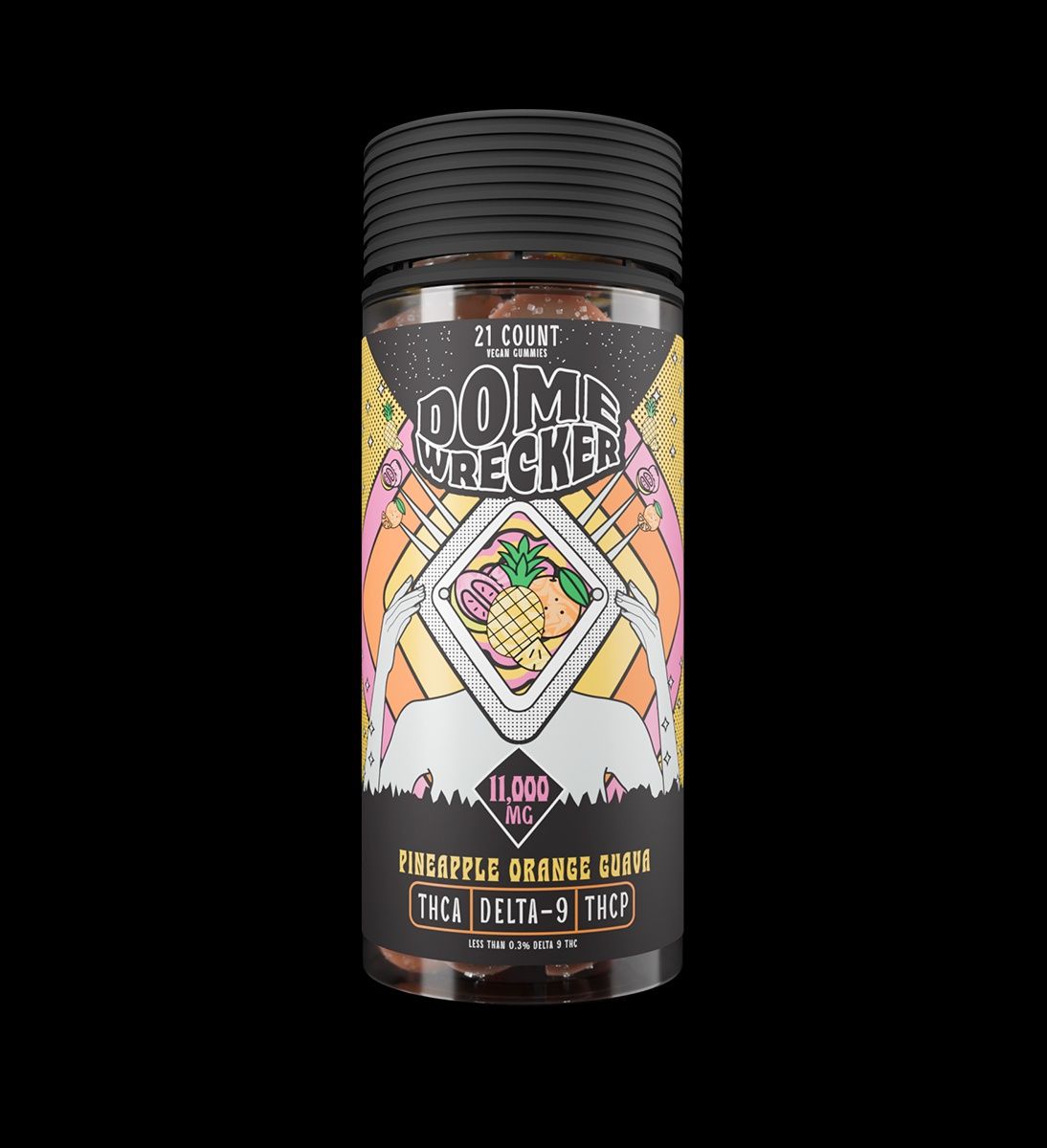 Domewrecker Gummies 21 Count Pineapple Orange Guava