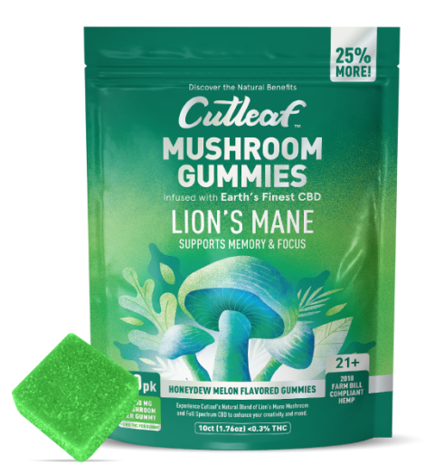 Cutleaf Mushroom Gummies 10 Count Lion&#39;s Mane