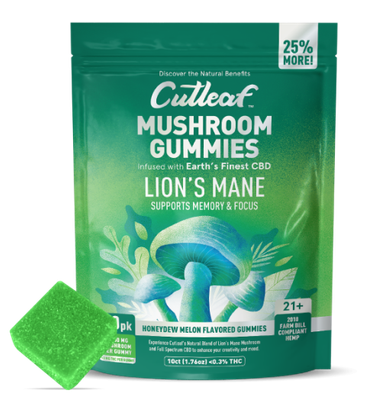 Cutleaf Mushroom Gummies 10 Count Lion&#39;s Mane