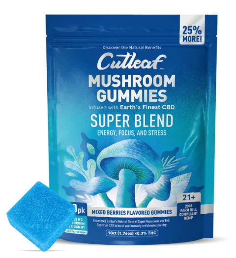Cutleaf Mushroom Gummies 10 Count Super Blend