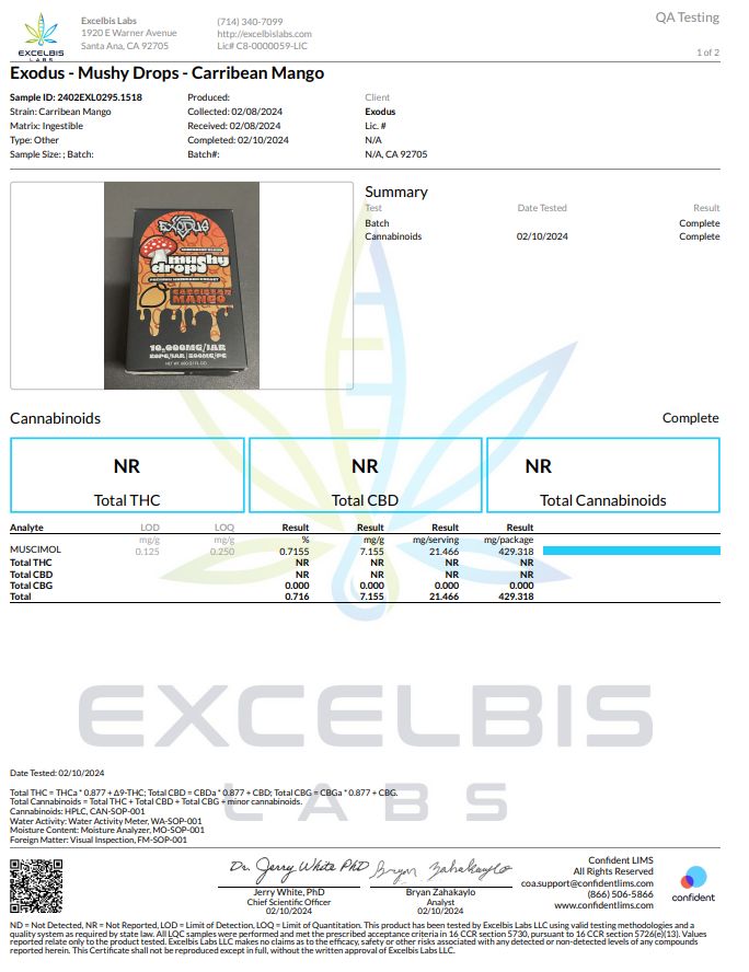 Exodus Mushy Drops Caribbean Mango