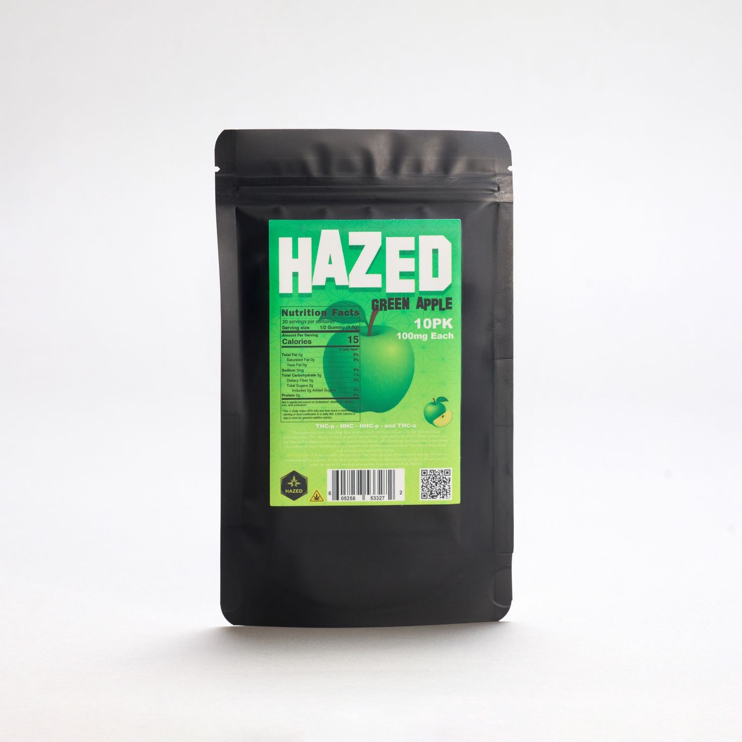 Hazed 10pk HHC Gummies Green Apple