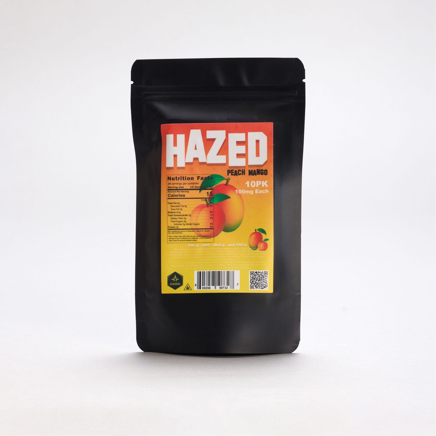 Hazed 10pk HHC Gummies Peach Mango