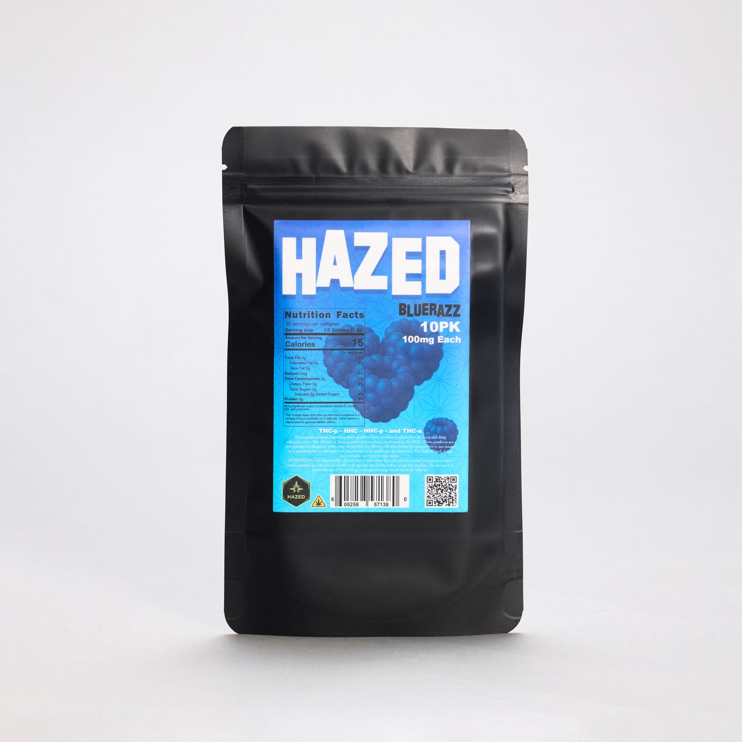 Hazed 10pk HHC Gummies Blue Razz