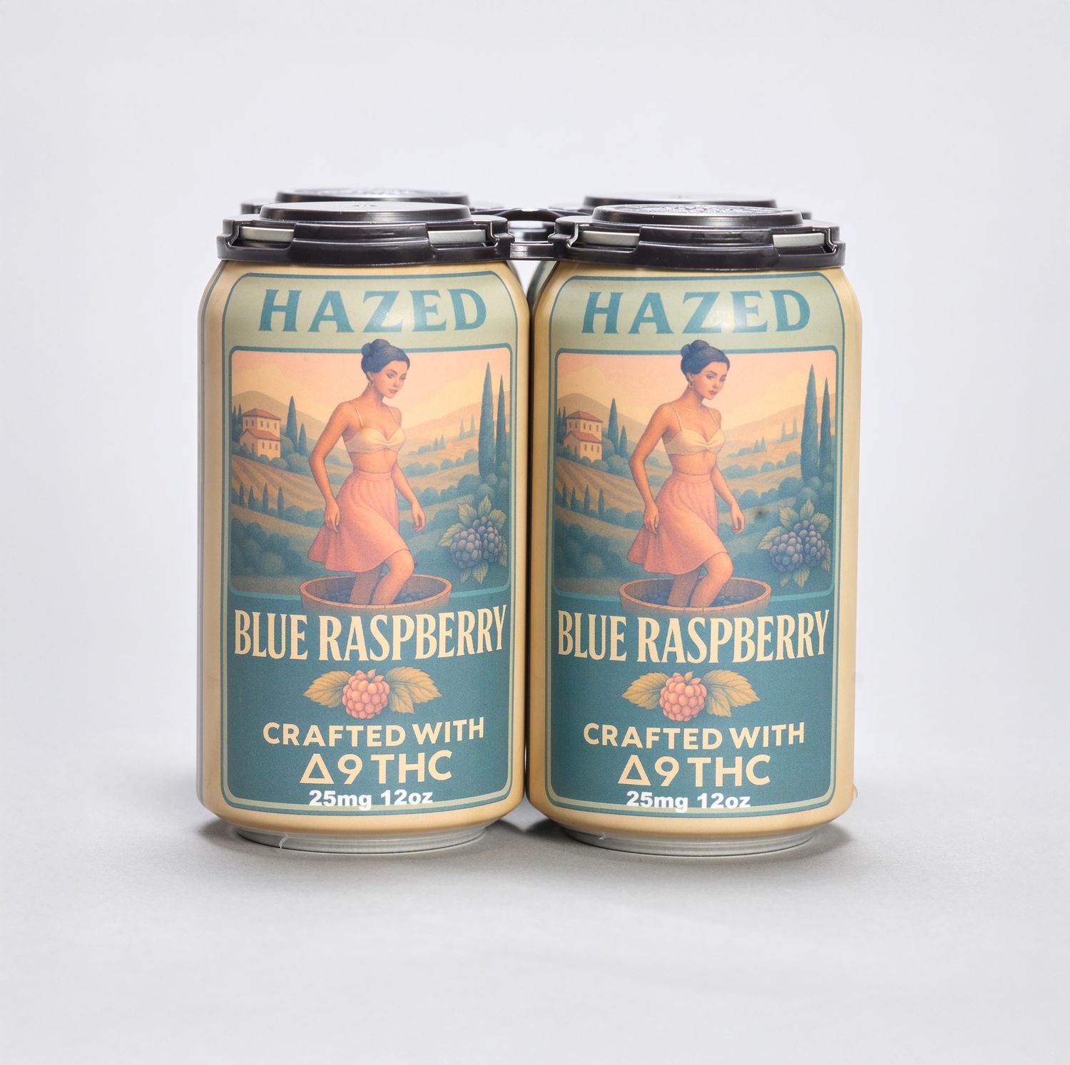 Hazed THC Drink Blue Raspberry 4 Pack (Online)