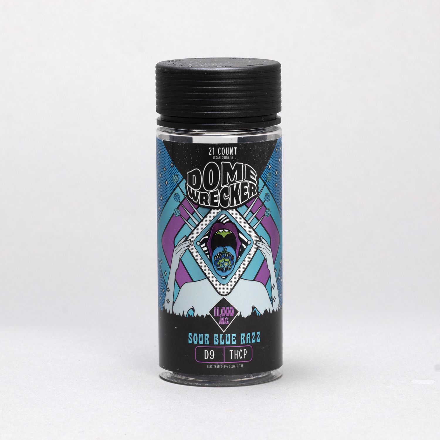 Domewrecker Gummies 21 Count Sour Blue Razz