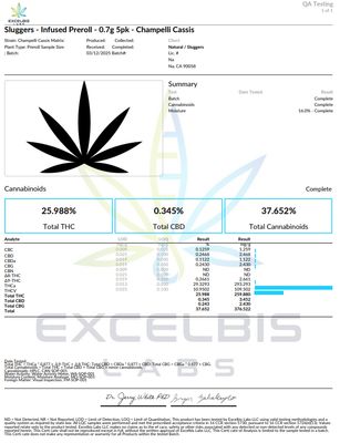Sluggers Hit 5 Pack Pre-rolls Champelli Cassis