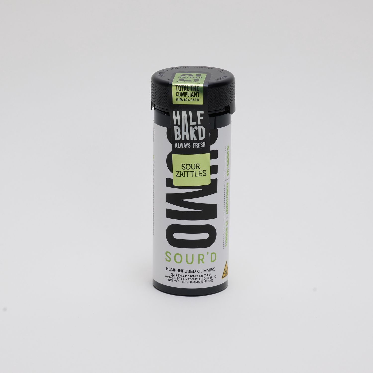 Half Bak&#39;d Sumo Sour&#39;d Gummies - Sour Zkittles 25ct