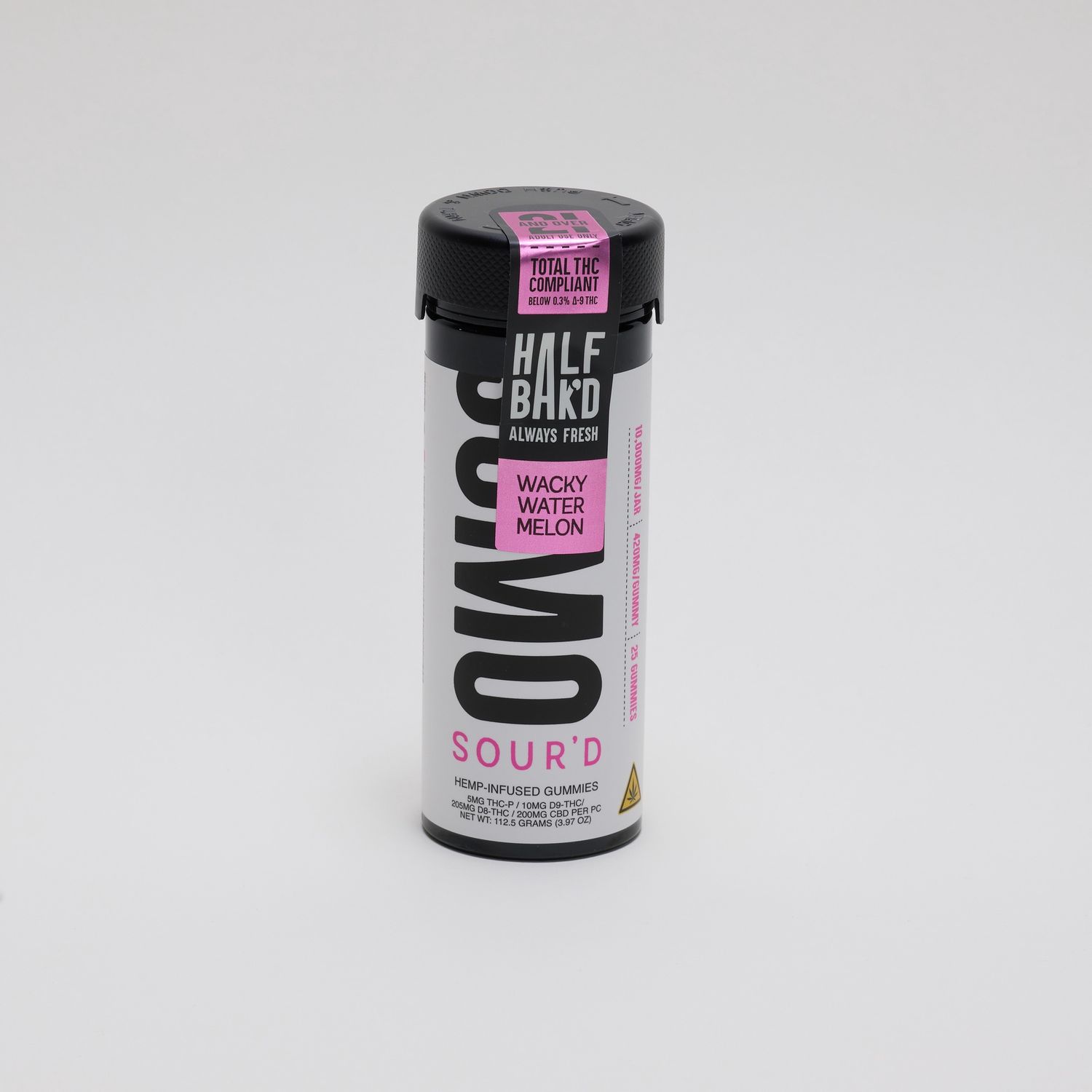 Half Bak&#39;d Sumo Sour&#39;d Gummies - Wacky Watermelon 25ct