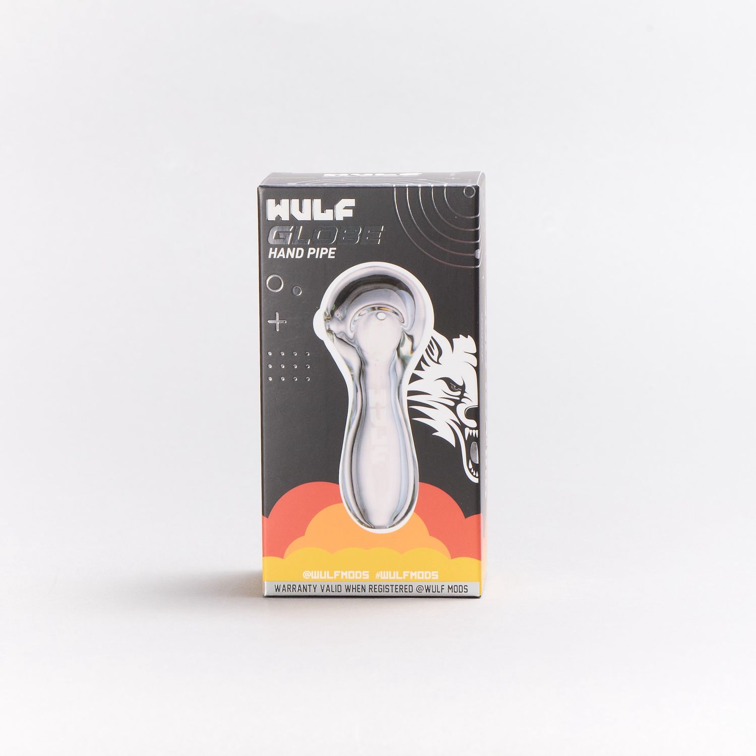 Wulf Globe Hand Pipe, Color: Clear