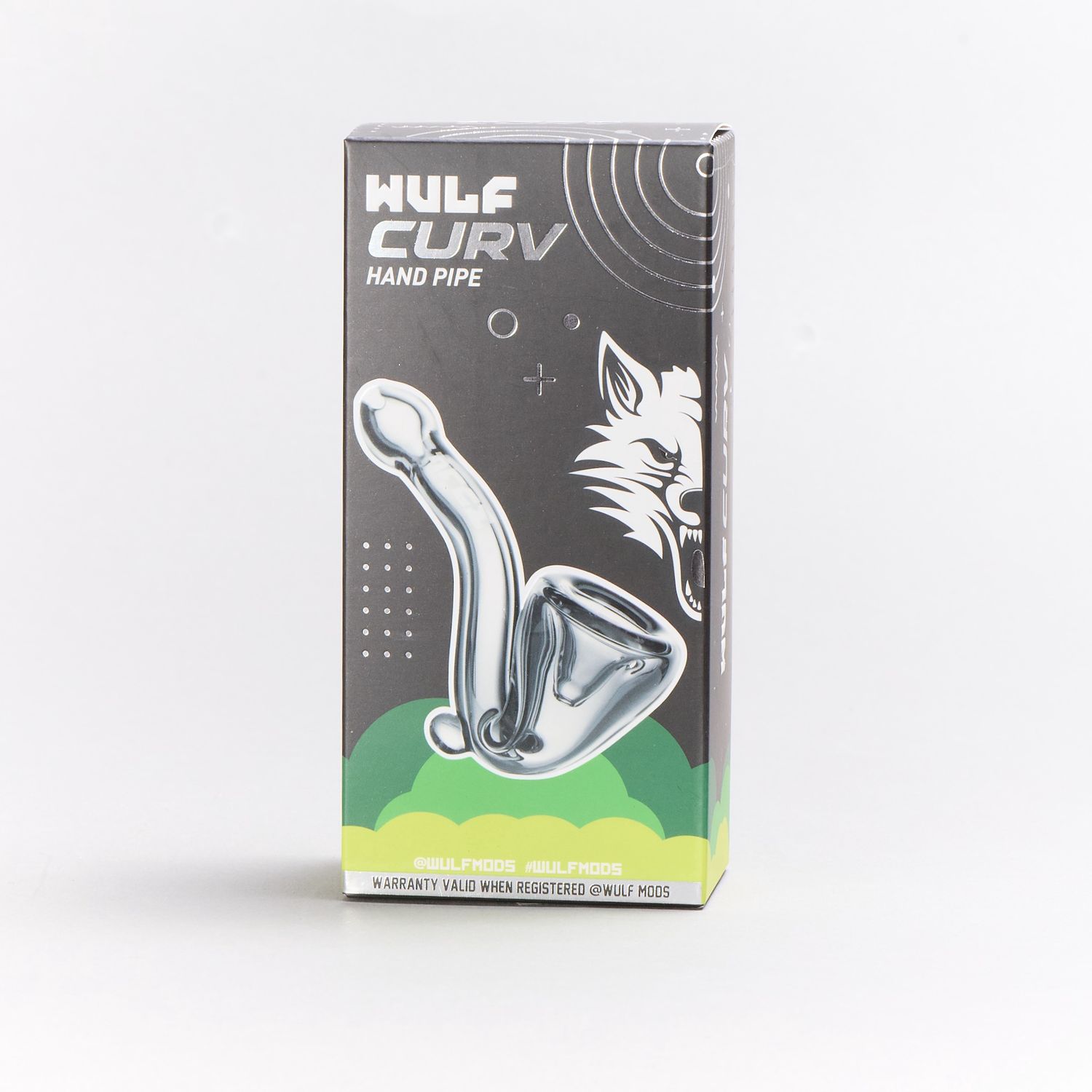 Wulf Curv Hand Pipe, Color: Clear