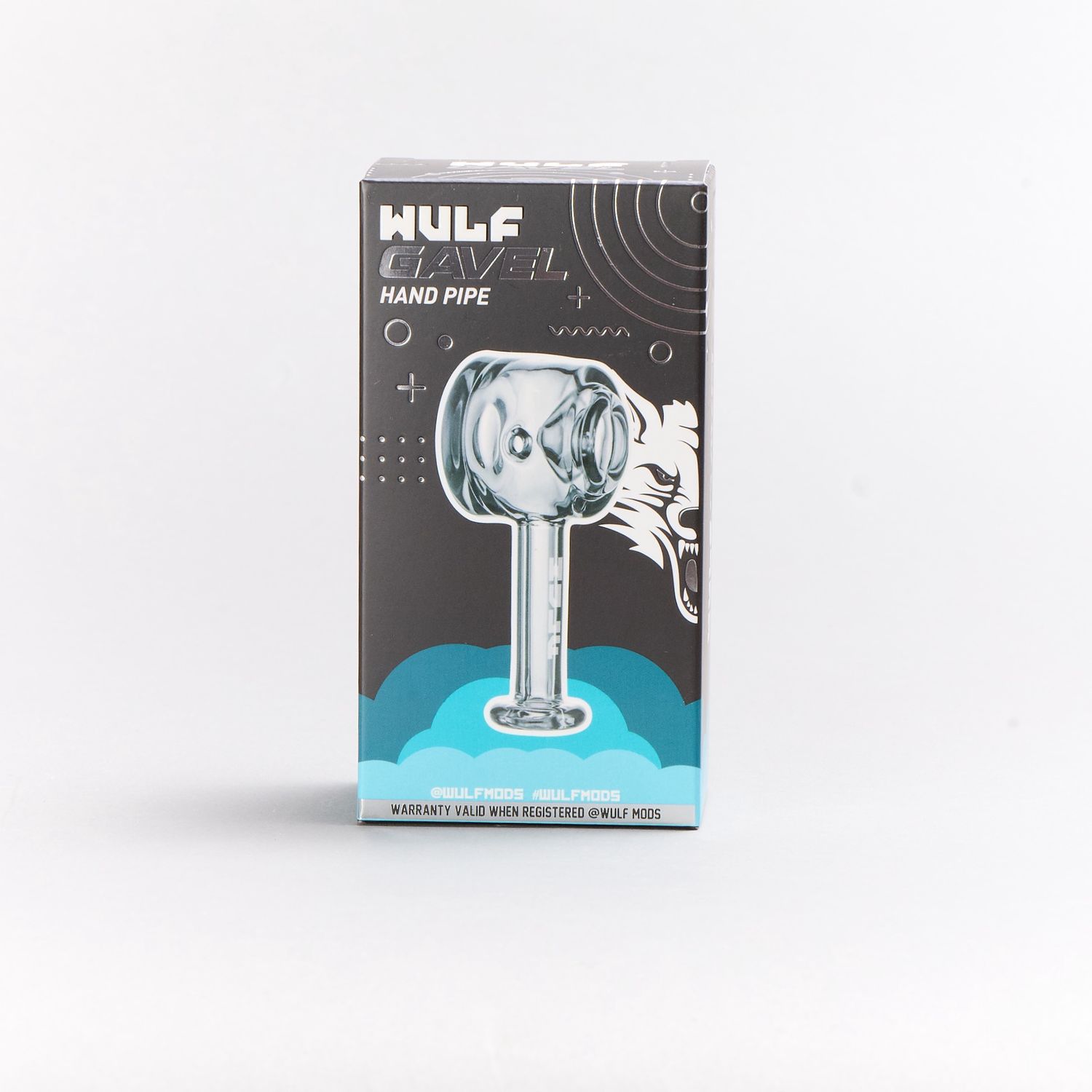 Wulf Gavel Hand Pipe, Color: Clear