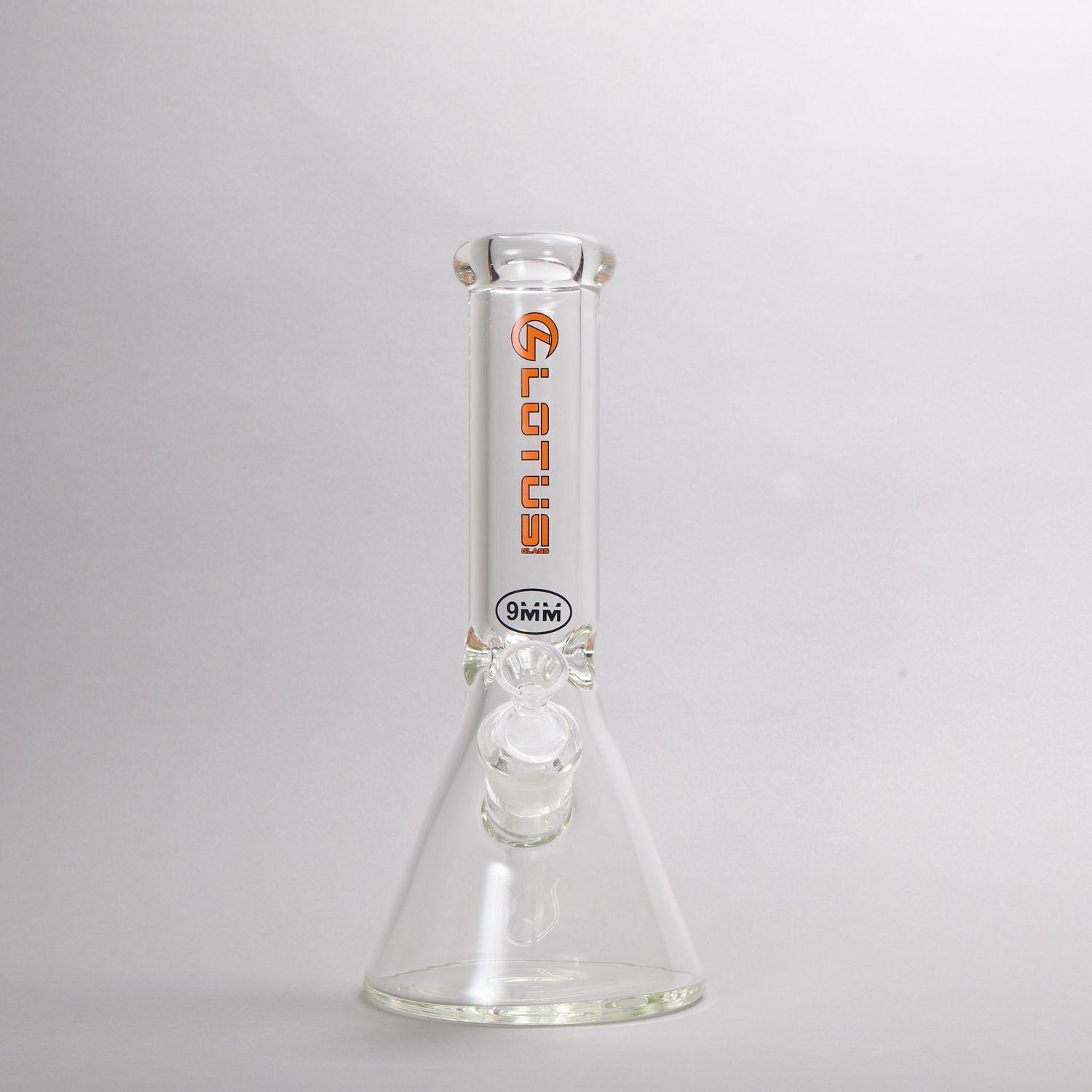 Lotus Glass 9mm Short Orange Waterpipe (Online)