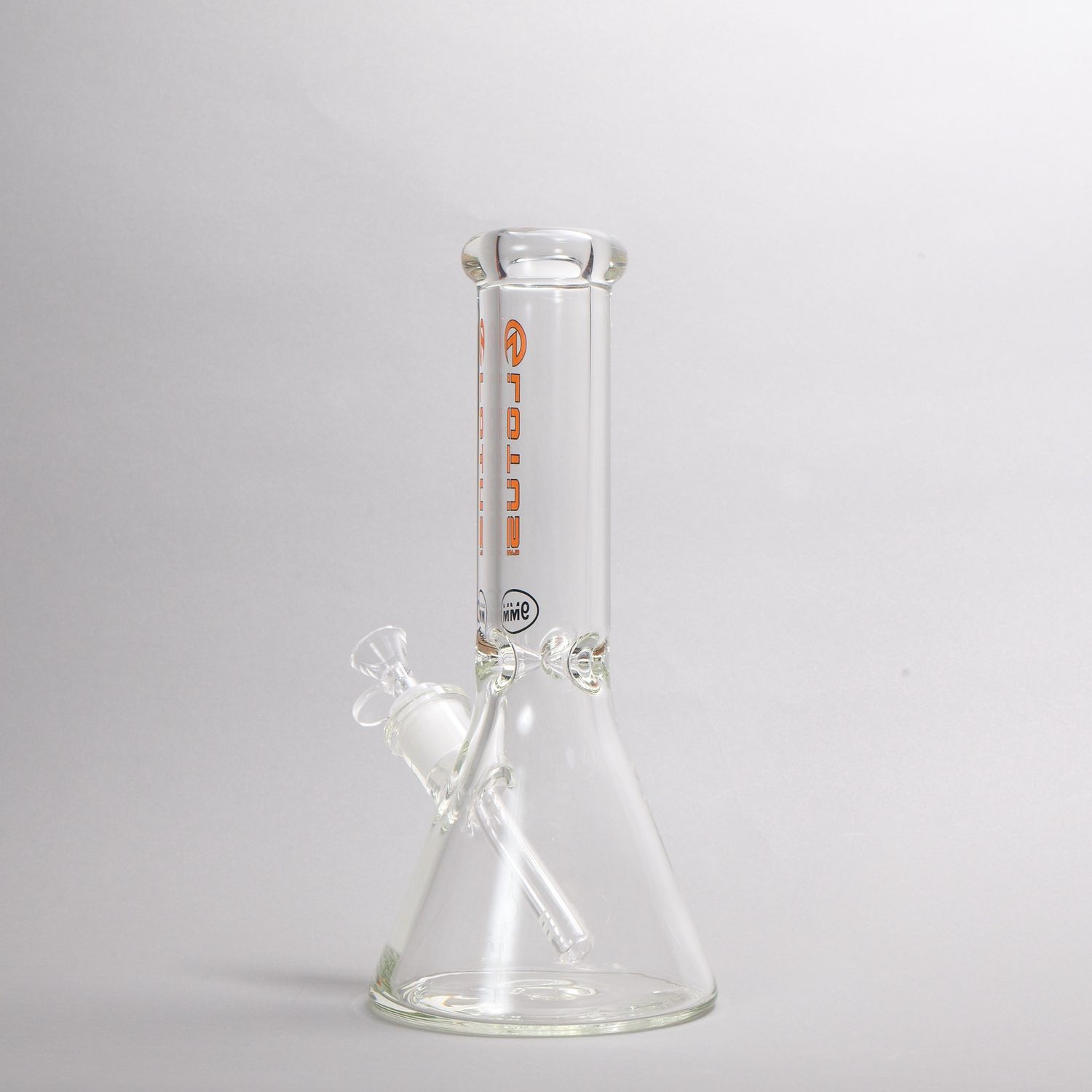 Lotus Glass 9mm Short Orange Waterpipe (Online)