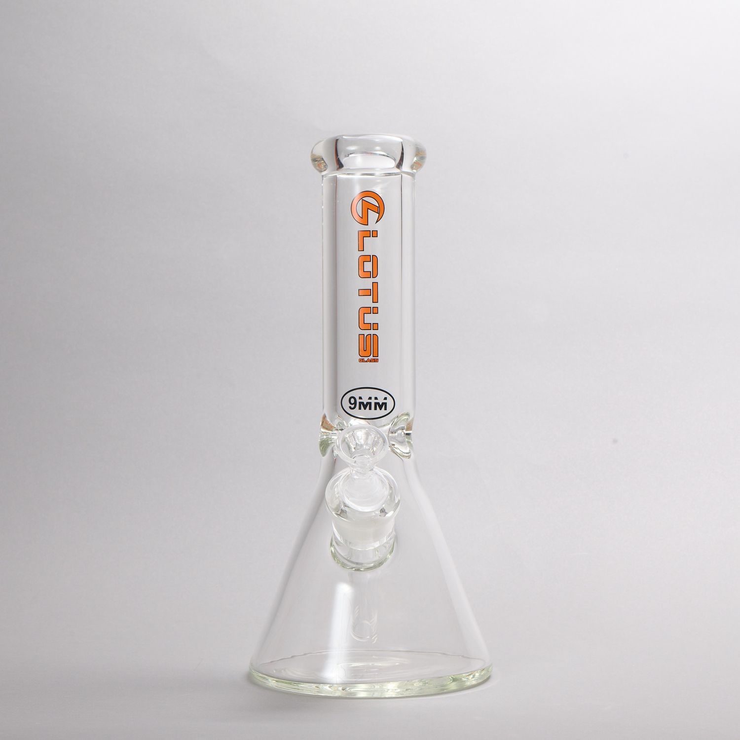 Lotus Glass 9mm Short Orange Waterpipe (Online)