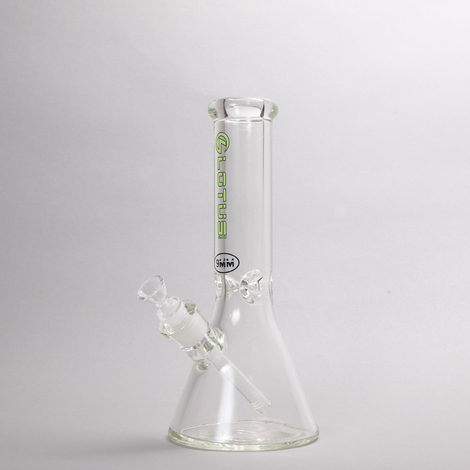 Lotus Glass 9mm Short Green Waterpipe (Online)
