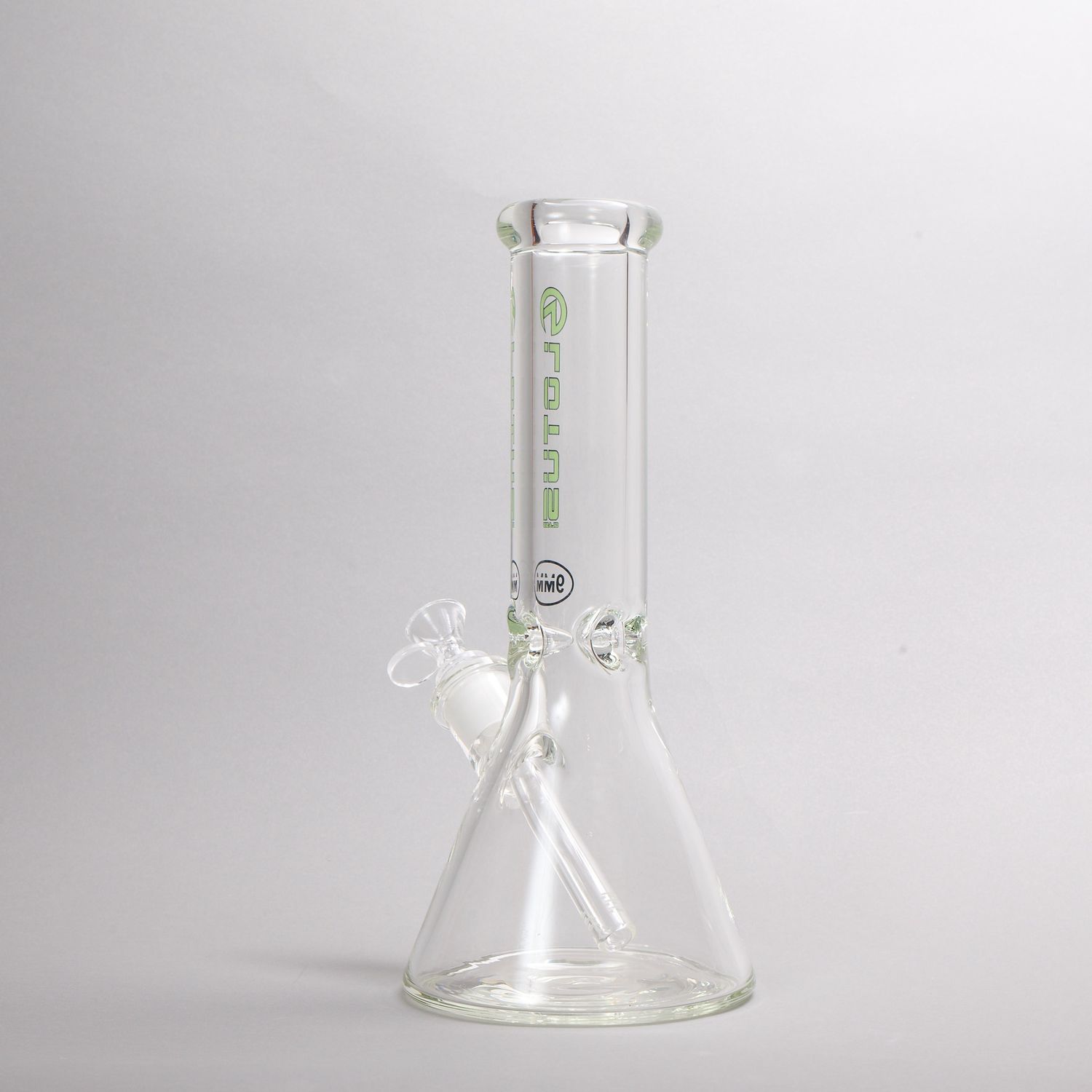 Lotus Glass 9mm Short Green Waterpipe (Online)