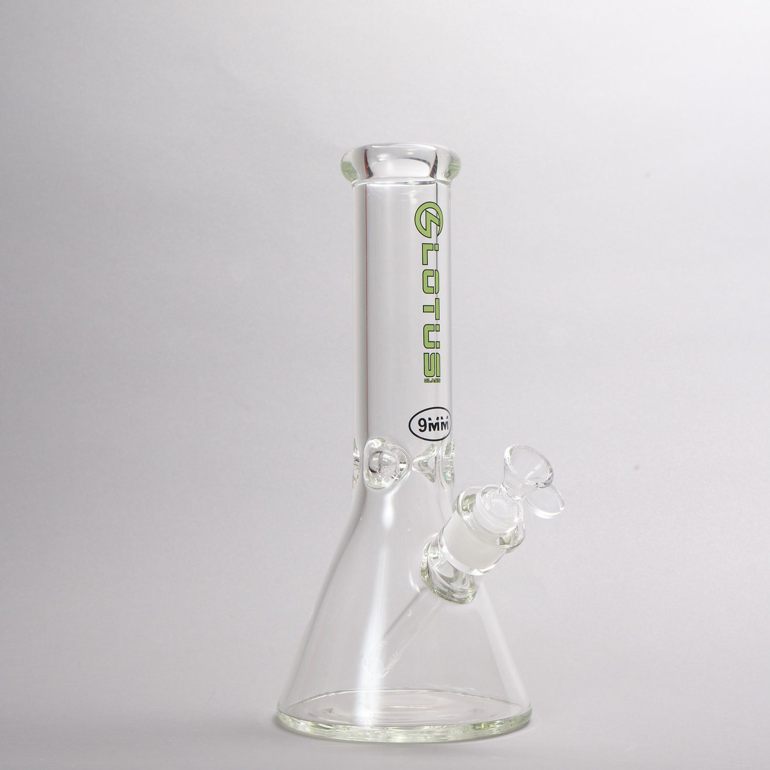 Lotus Glass 9mm Short Green Waterpipe (Online)