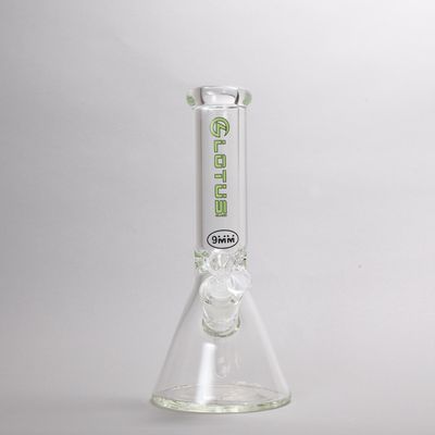 Lotus Glass 9mm Short Green Waterpipe (Online)