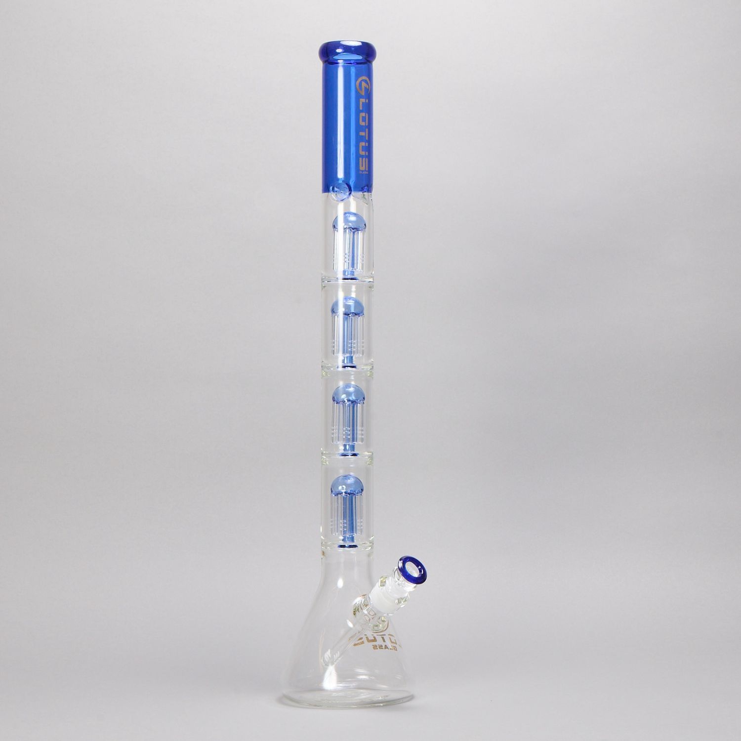 Blue Quad Perc Waterpipe (Online)