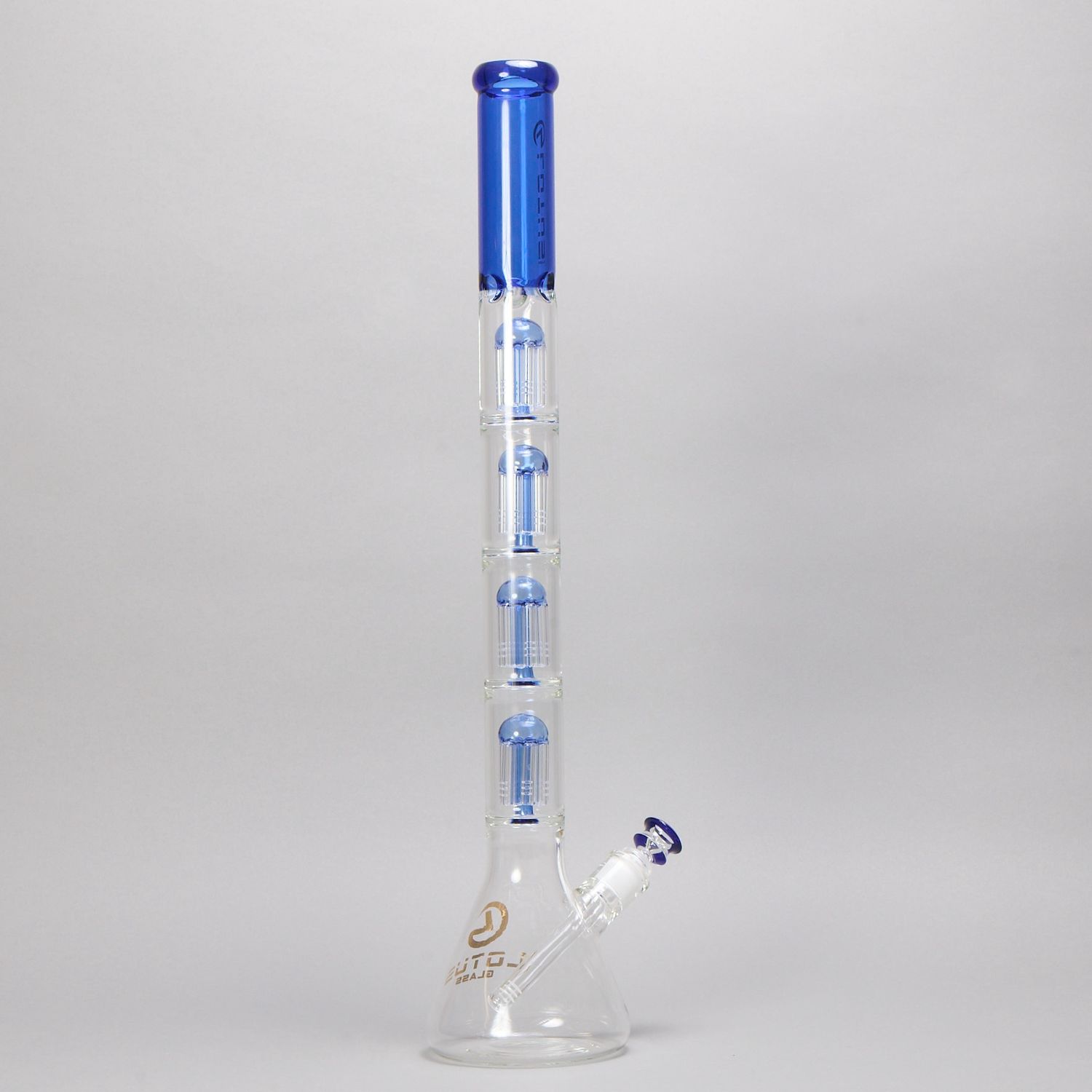 Blue Quad Perc Waterpipe (Online)