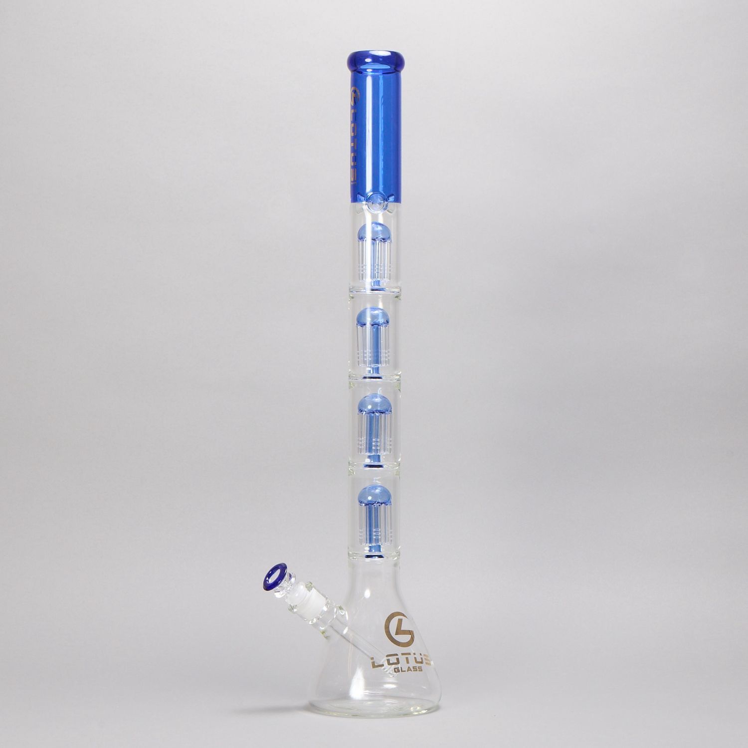 Blue Quad Perc Waterpipe (Online)