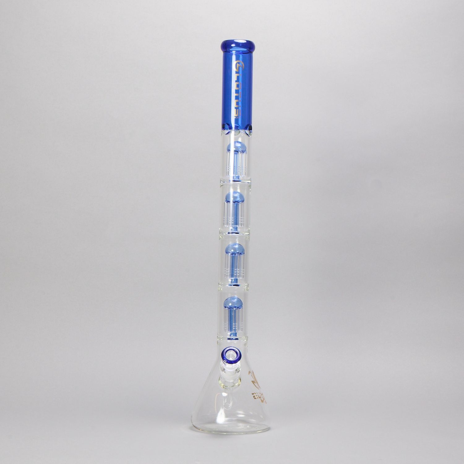 Blue Quad Perc Waterpipe (Online)