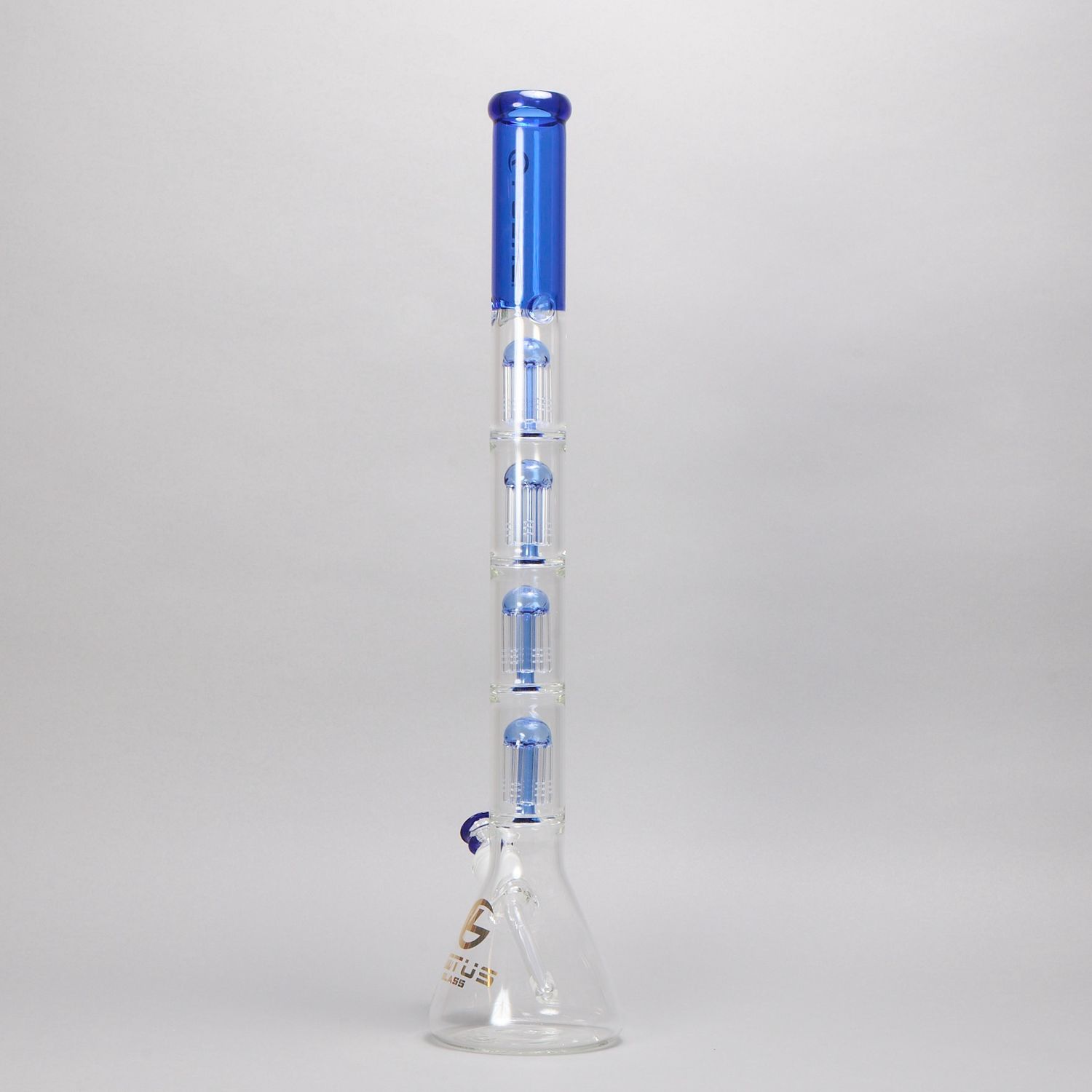 Blue Quad Perc Waterpipe (Online)