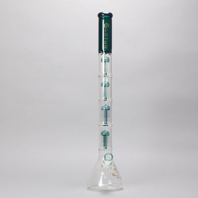 Green Quad Perc Lotus Waterpipe (Online)
