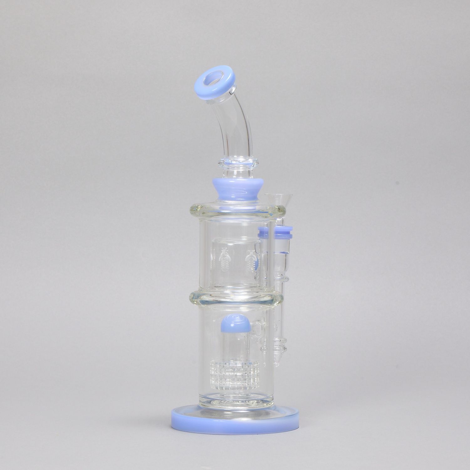 Etched Microphone Blue Waterpipe (Online)