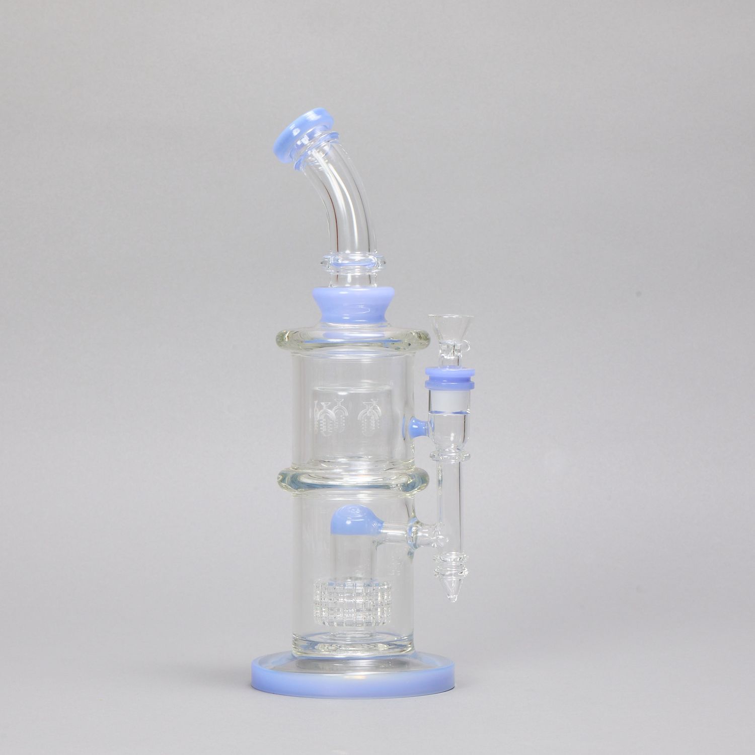 Etched Microphone Blue Waterpipe (Online)