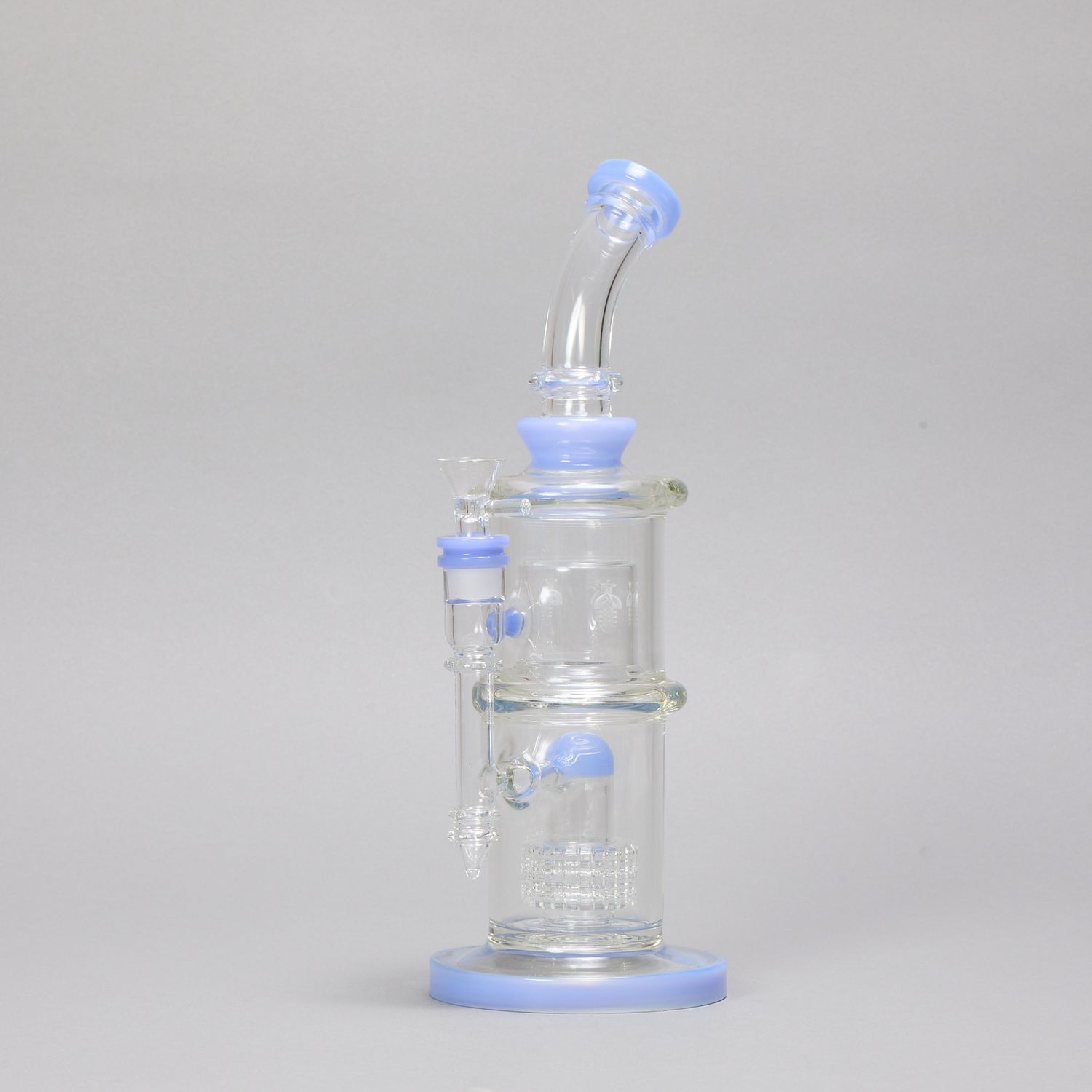 Etched Microphone Blue Waterpipe (Online)