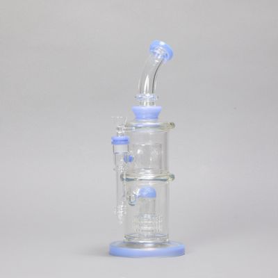 Etched Microphone Blue Waterpipe (Online)