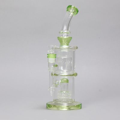 Etched Microphone Green Waterpipe (Online)