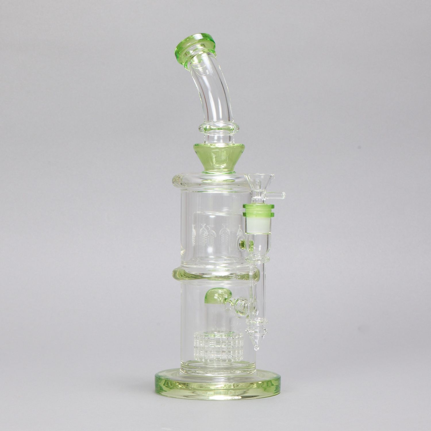 Etched Microphone Green Waterpipe (Online)
