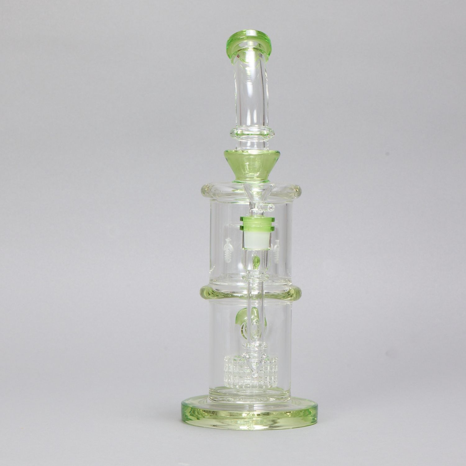 Etched Microphone Green Waterpipe (Online)