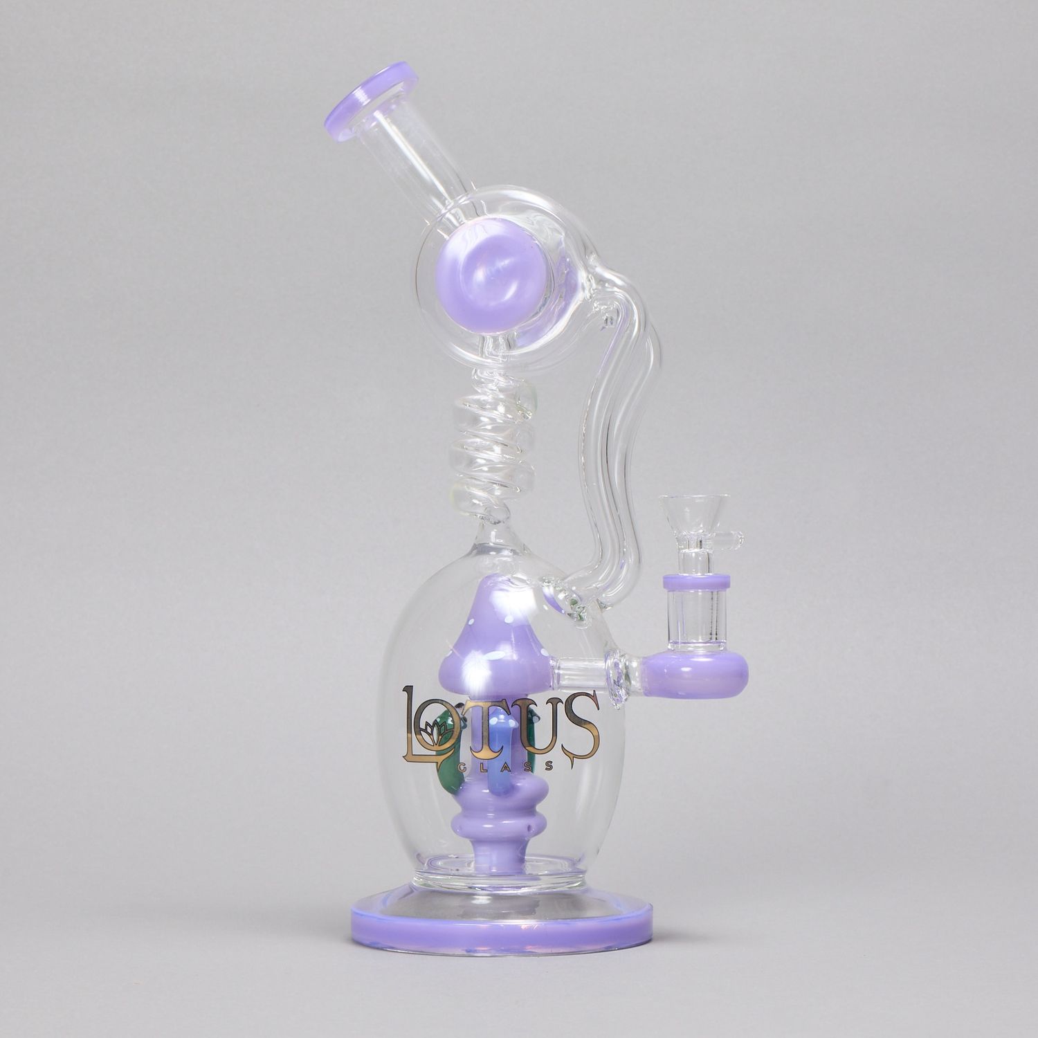 Spiral Mushroom Purple Waterpipe (Online)