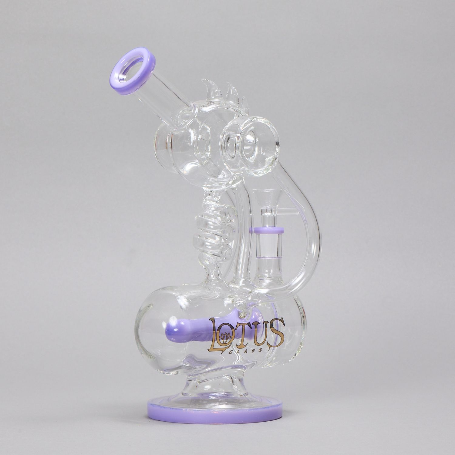 Spiral Ridged Turret Purple Waterpipe (Online)