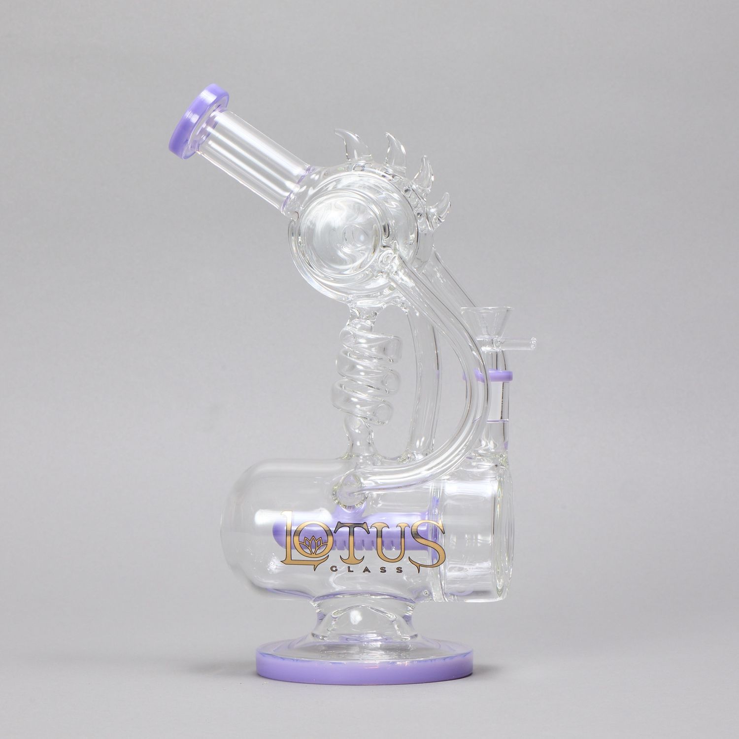 Spiral Ridged Turret Purple Waterpipe (Online)