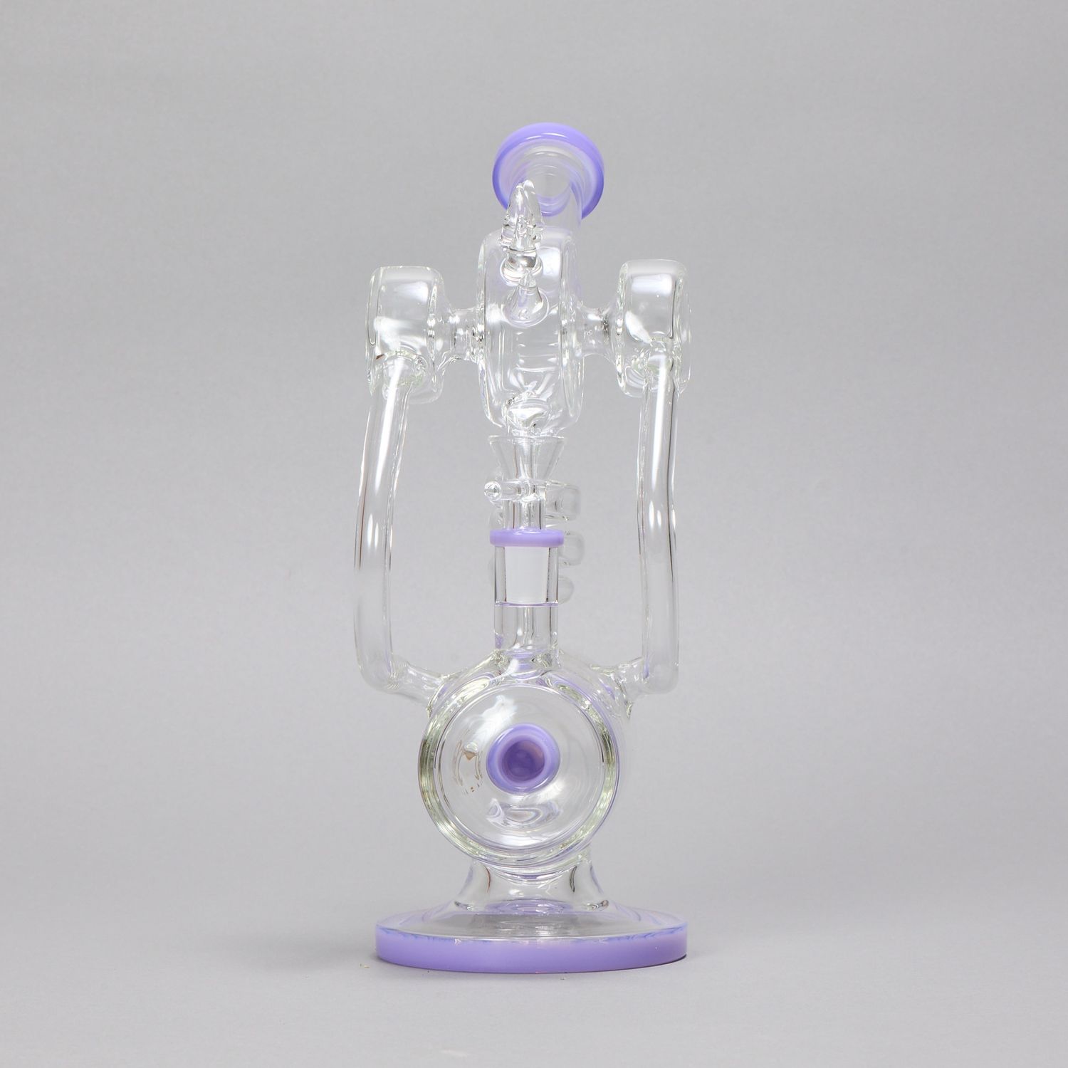 Spiral Ridged Turret Purple Waterpipe (Online)