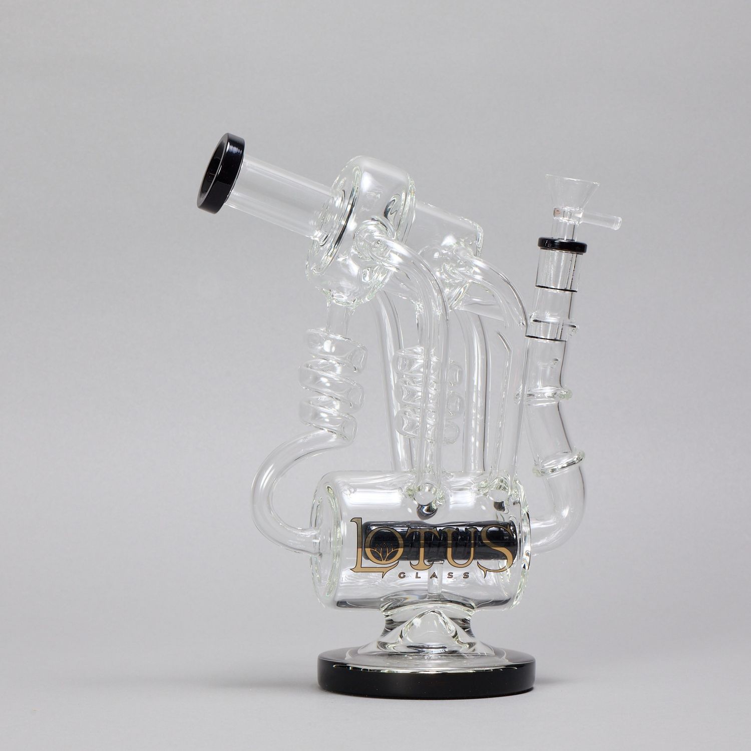 Spiral Turret Black Waterpipe (Online)