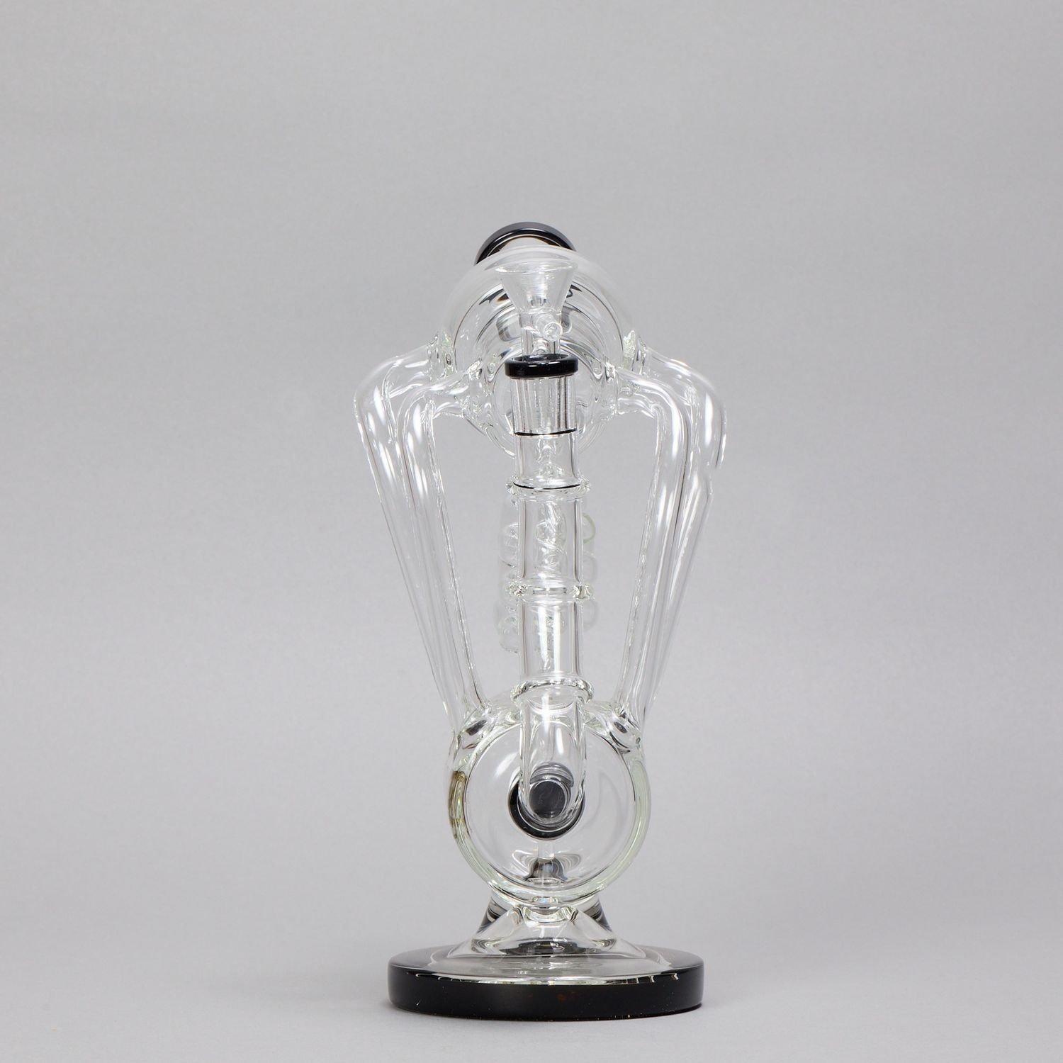 Spiral Turret Black Waterpipe (Online)