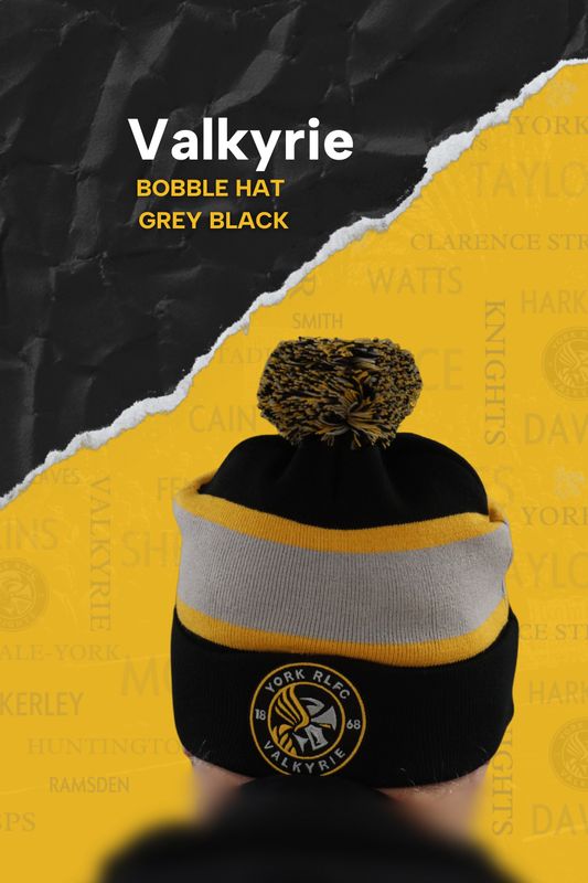 2024 Valkyrie Black &amp; Grey Bobble Hat