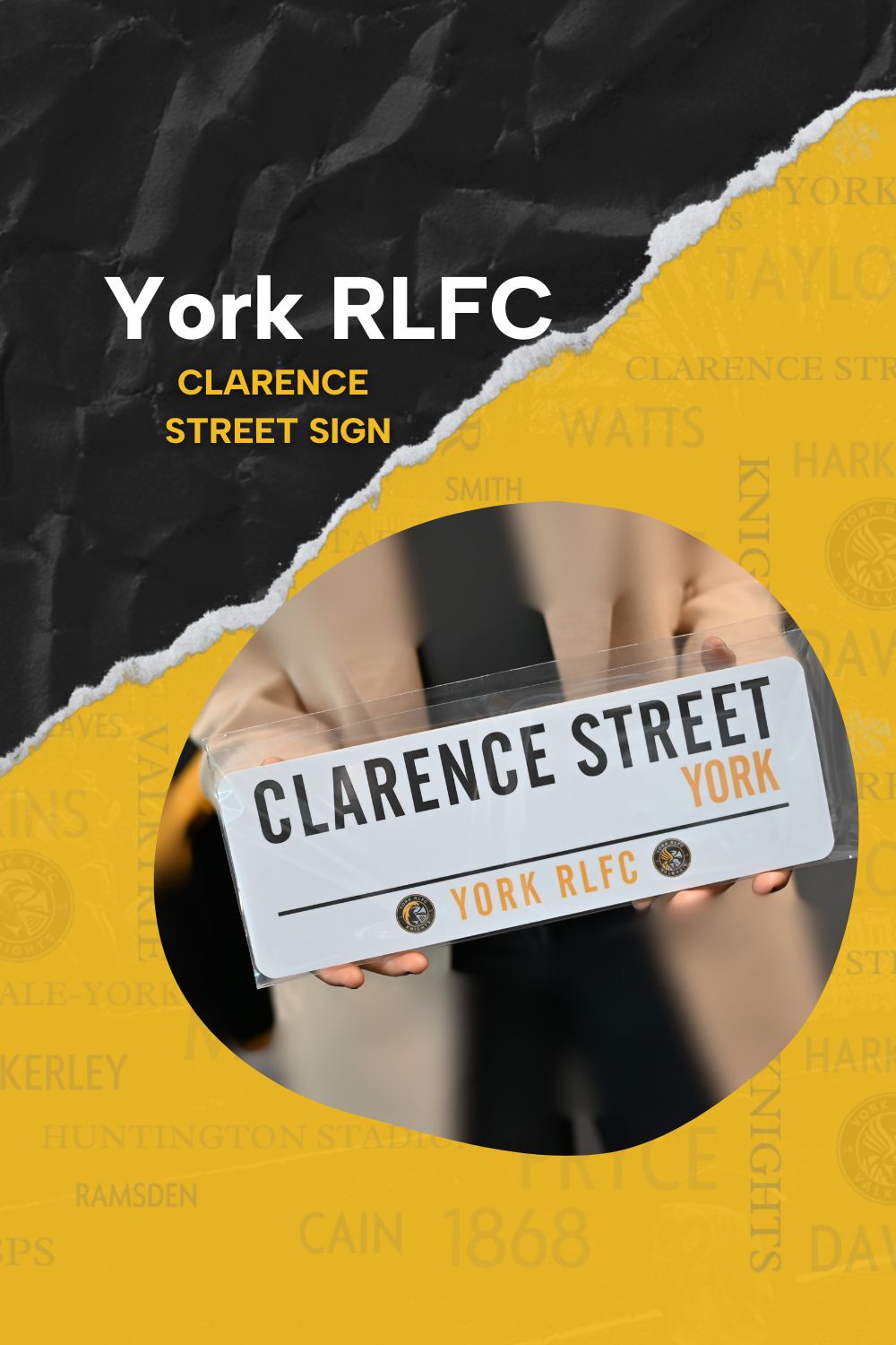 Wooden Street Sign - Clarence Street