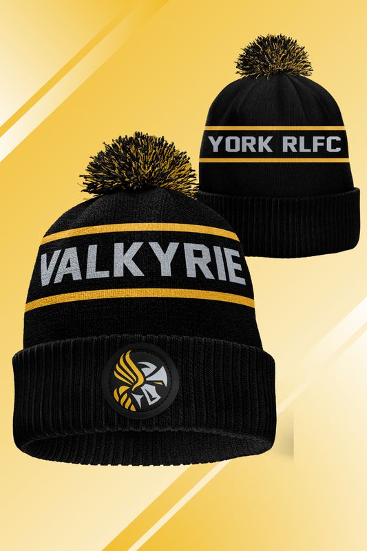 2026 Valkyrie Grey Text Bobble Hat
