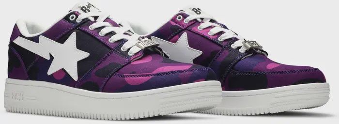 Bapesta Canvas Low “Purple Camo”