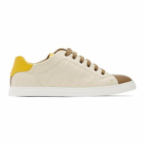 Fendi &quot; Beige and Brown Leather Canvas &quot;