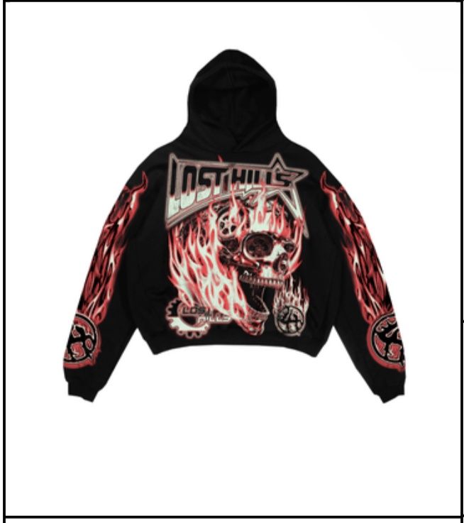 Lost hills hoodie ‘Red Skull’