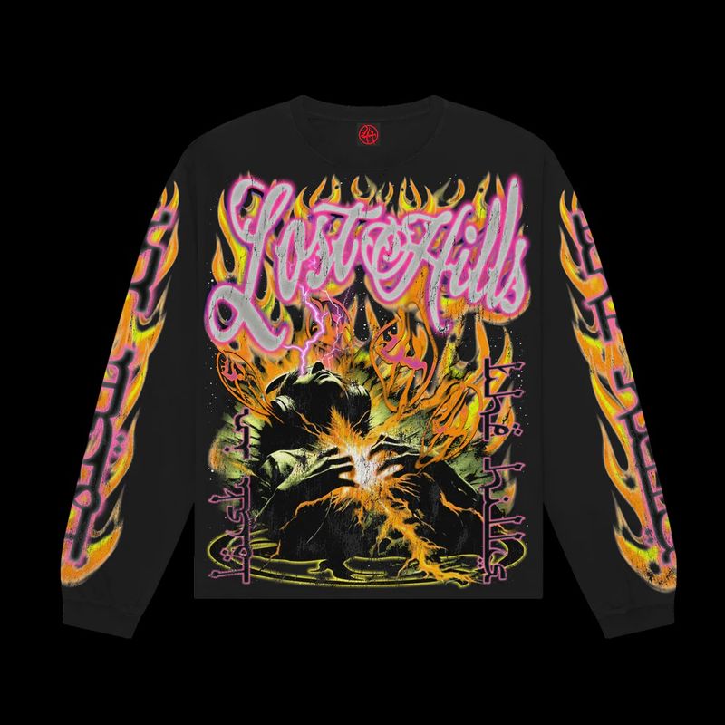 Lost Hills &quot;Flame&quot; Long Sleeve (Black)